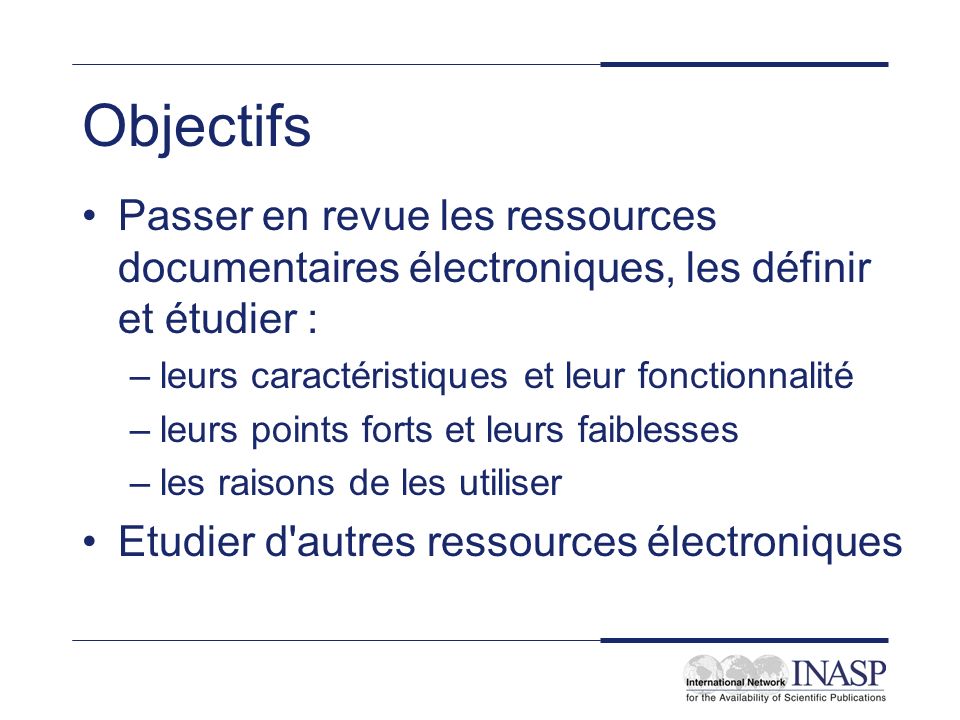 INASP Cascading Workshop: Electronic Journals and Electronic Resources Library Management: Electronic Resources Review