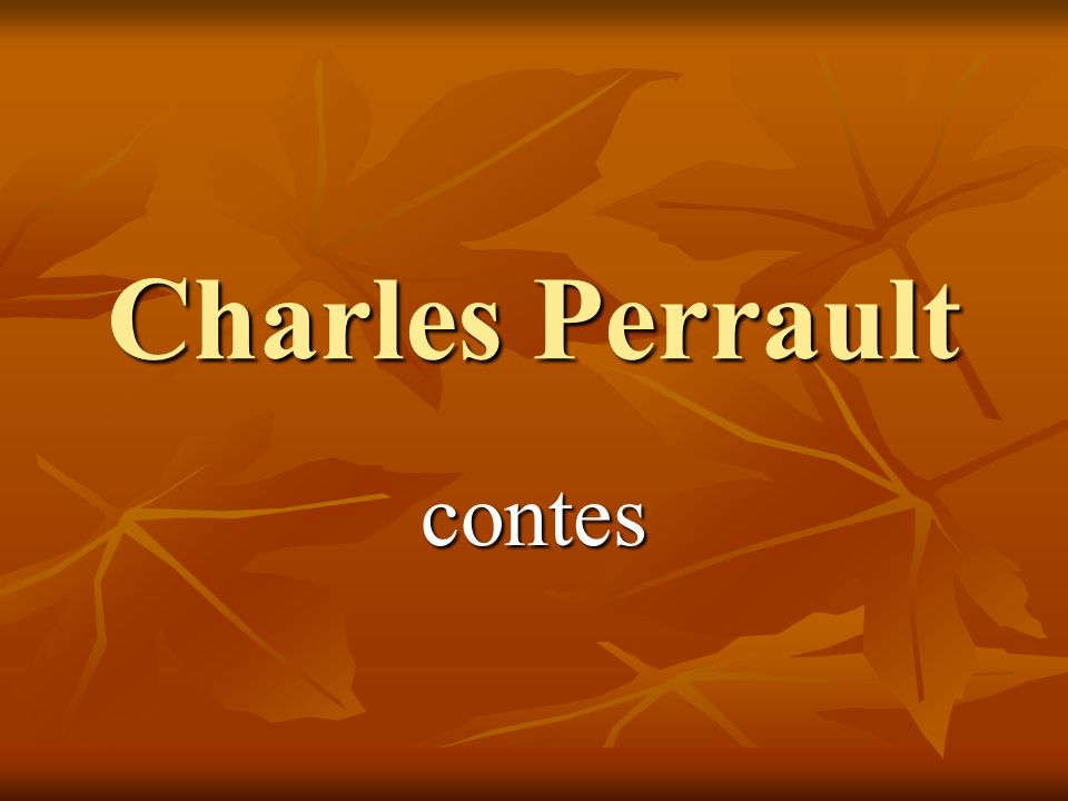 Charles Perrault contes
