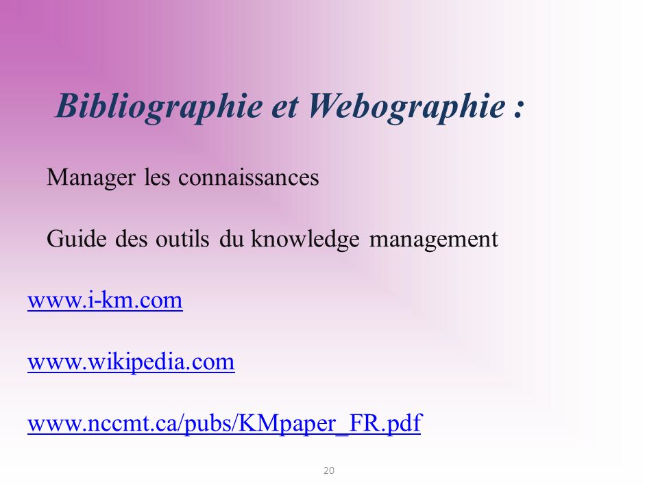 Outils De Knowledge Management