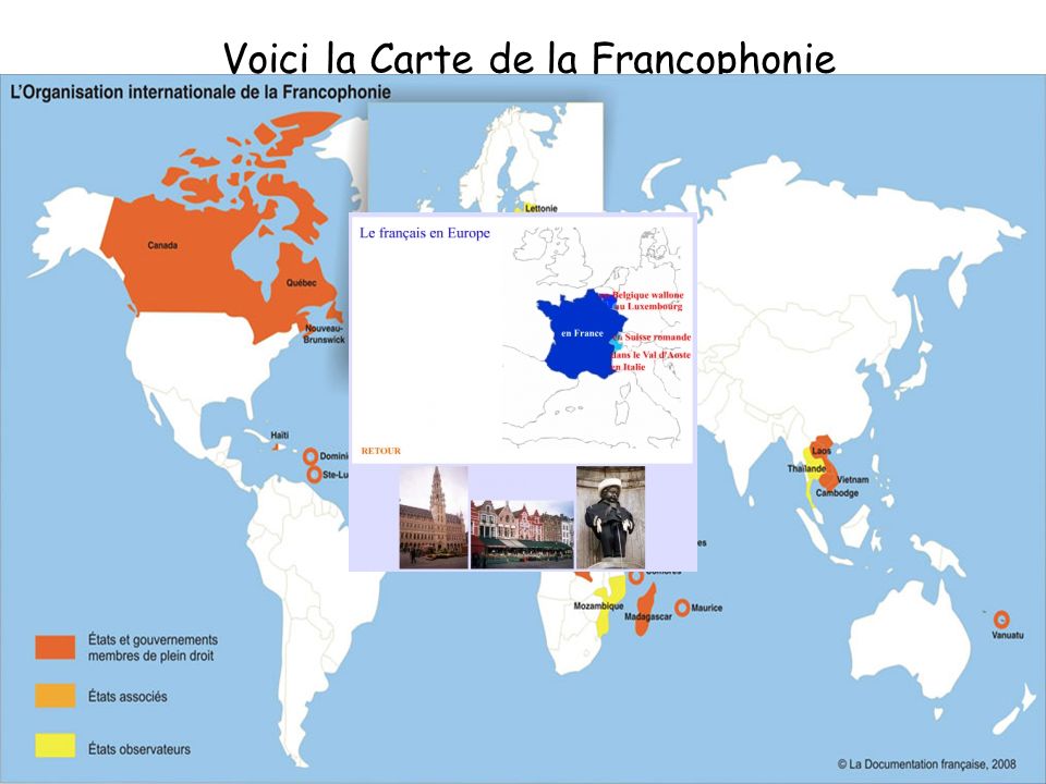 Où Parle Ton Français Carte Du Monde Représentant Les Pays