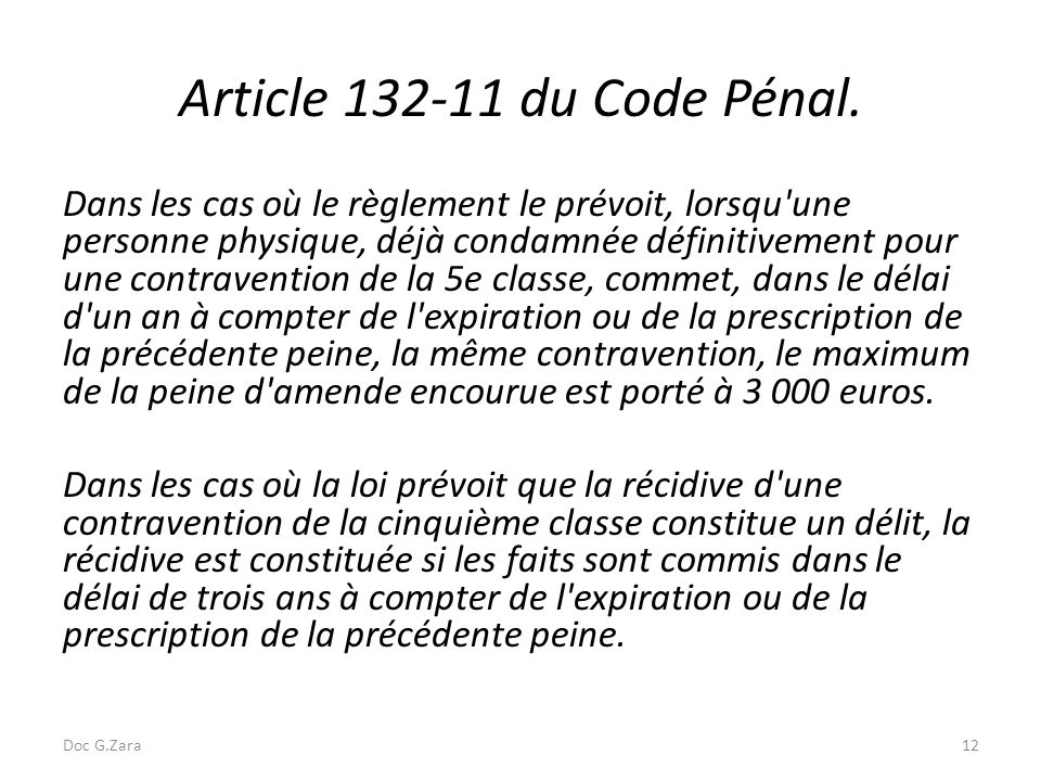 Article du Code Pénal.