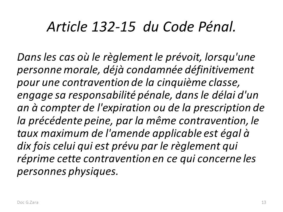 Article du Code Pénal.