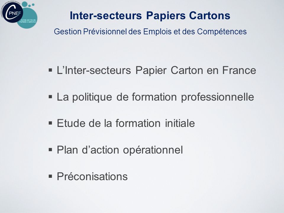 Inter-secteurs Papiers Cartons