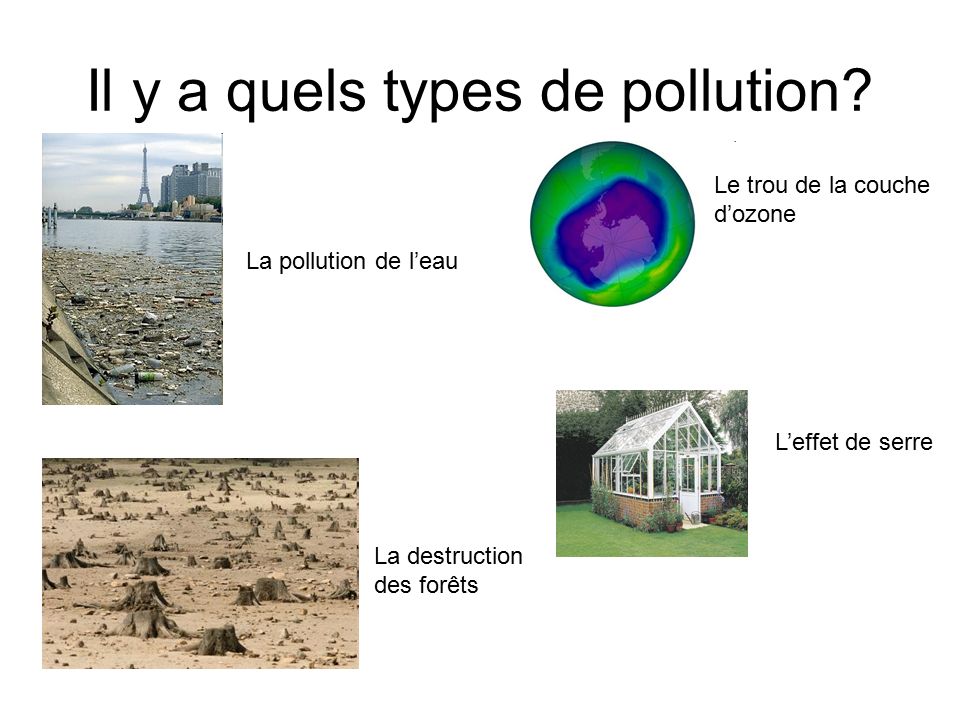 Il y a quels types de pollution