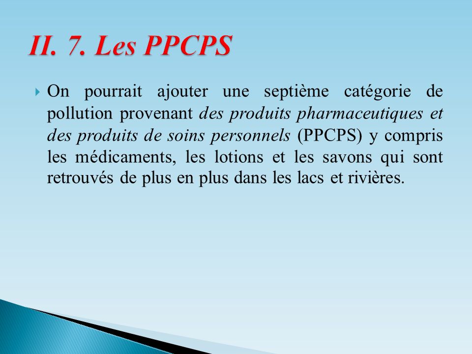 II. 7. Les PPCPS