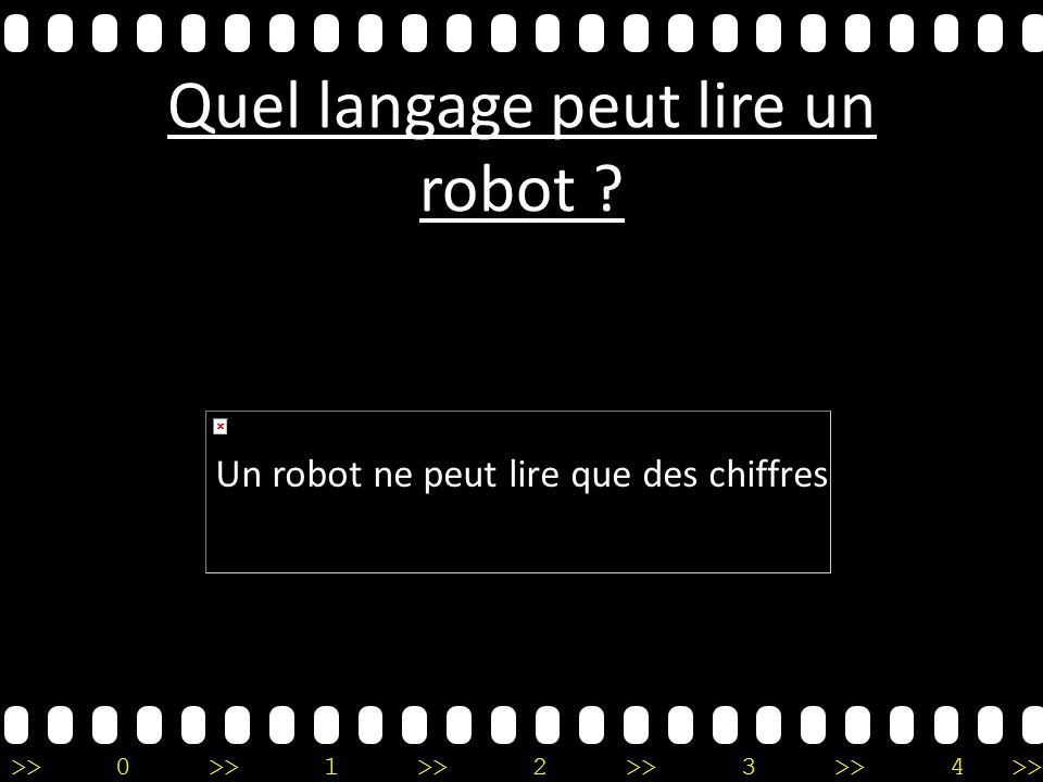 Quel langage peut lire un robot