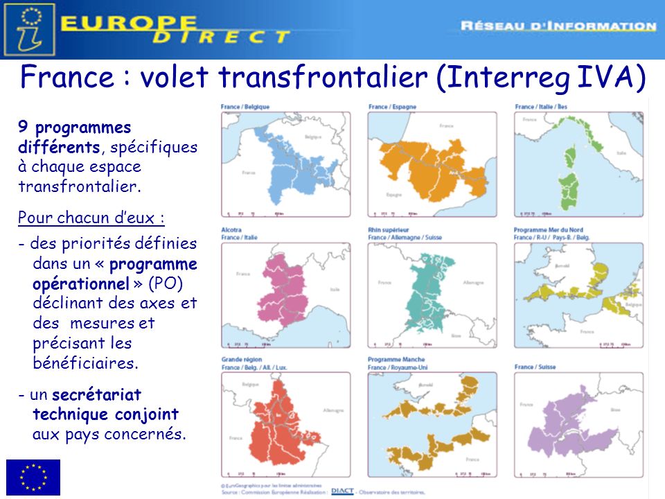 France : volet transfrontalier (Interreg IVA)