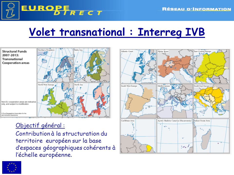 Volet transnational : Interreg IVB