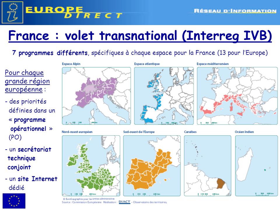 France : volet transnational (Interreg IVB)