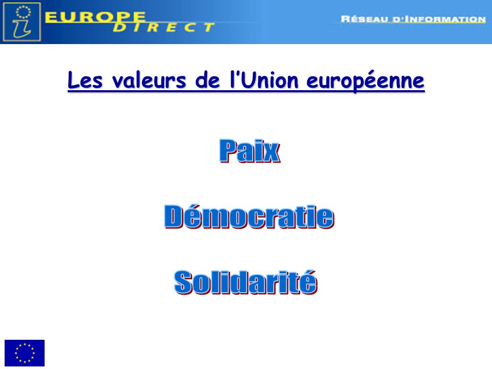 Les valeurs de l’Union européenne