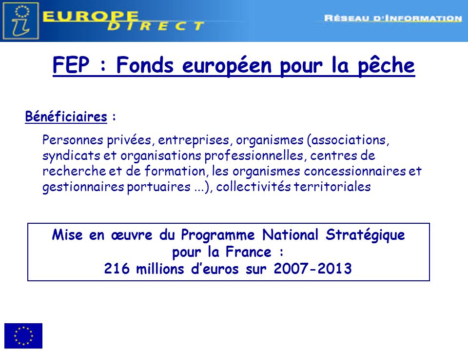 FEP : Fonds européen pour la pêche