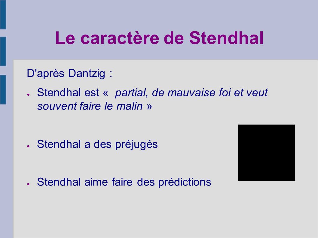 Le caractère de Stendhal