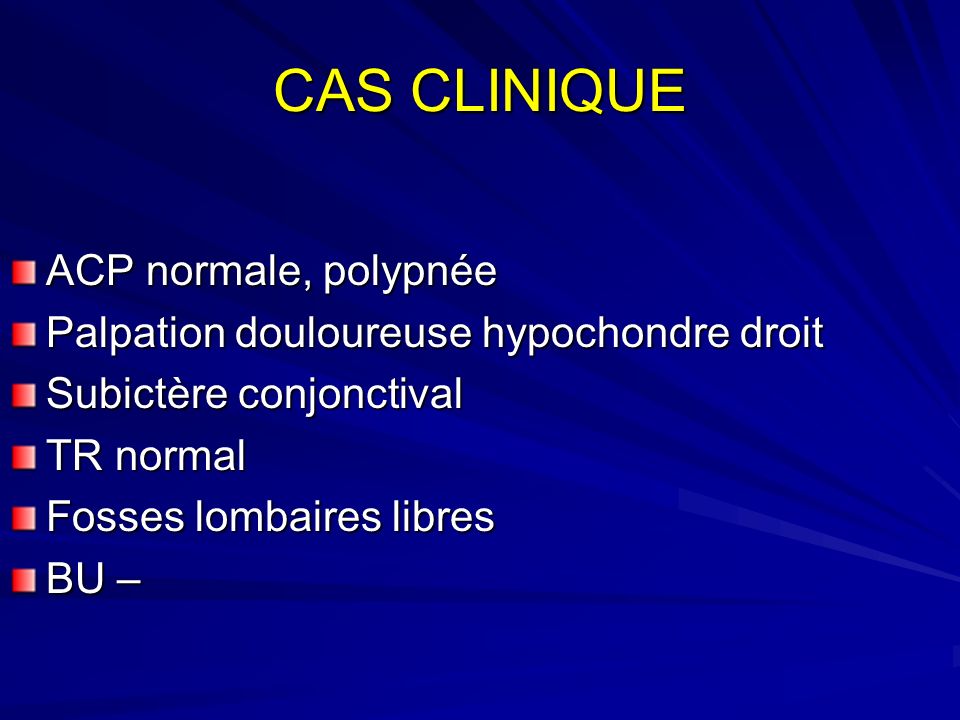 CAS CLINIQUE ACP normale, polypnée
