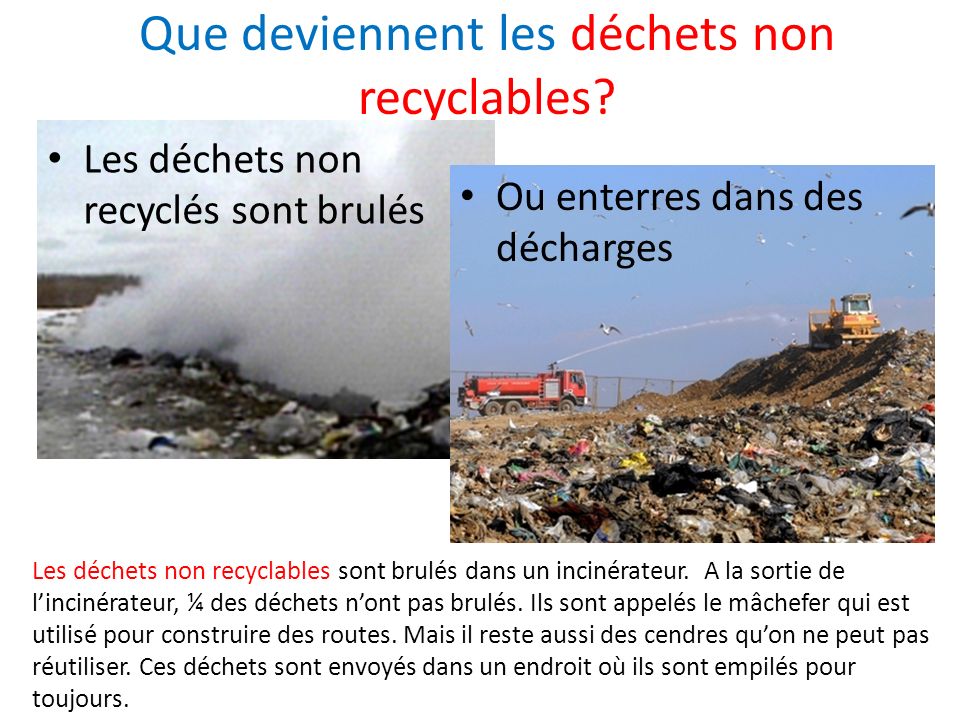 Que deviennent les déchets non recyclables