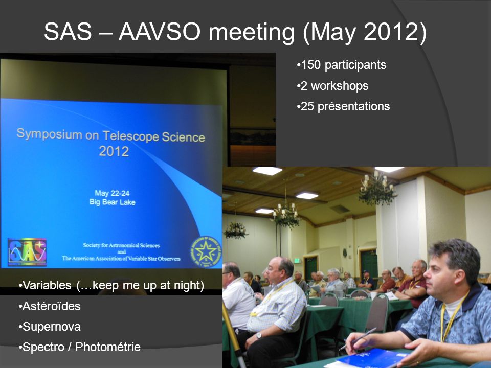 SAS – AAVSO meeting (May 2012)