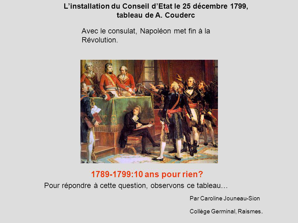 L’installation du Conseil d’Etat le 25 décembre 1799, tableau de A