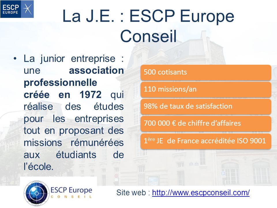 La J.E. : ESCP Europe Conseil