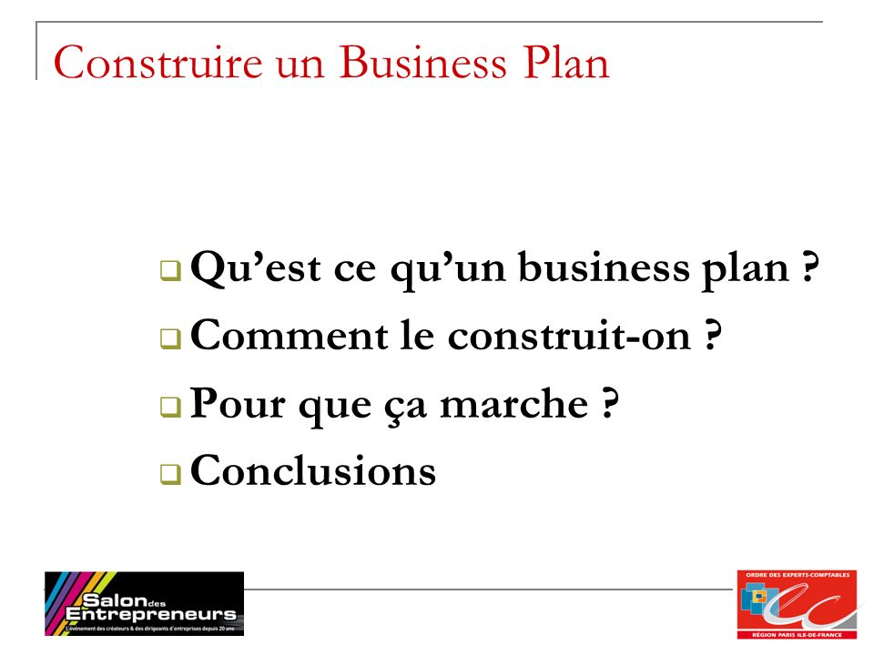 Construire un Business Plan