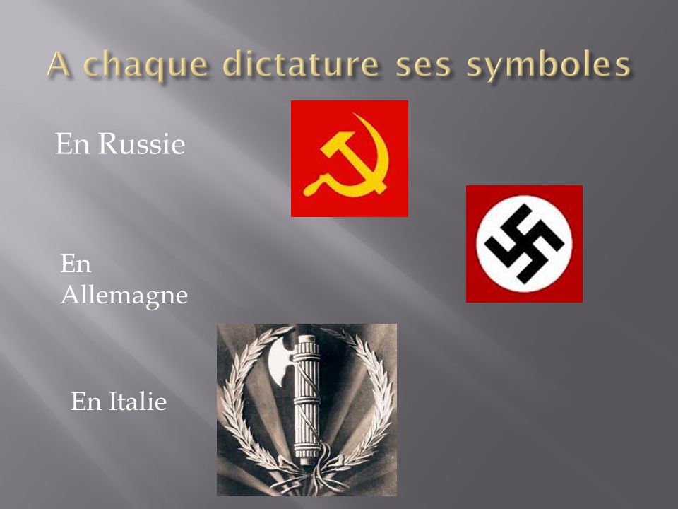 A chaque dictature ses symboles