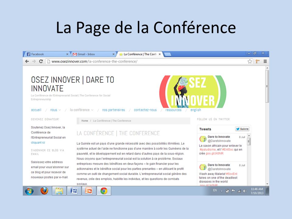 La Page de la Conférence