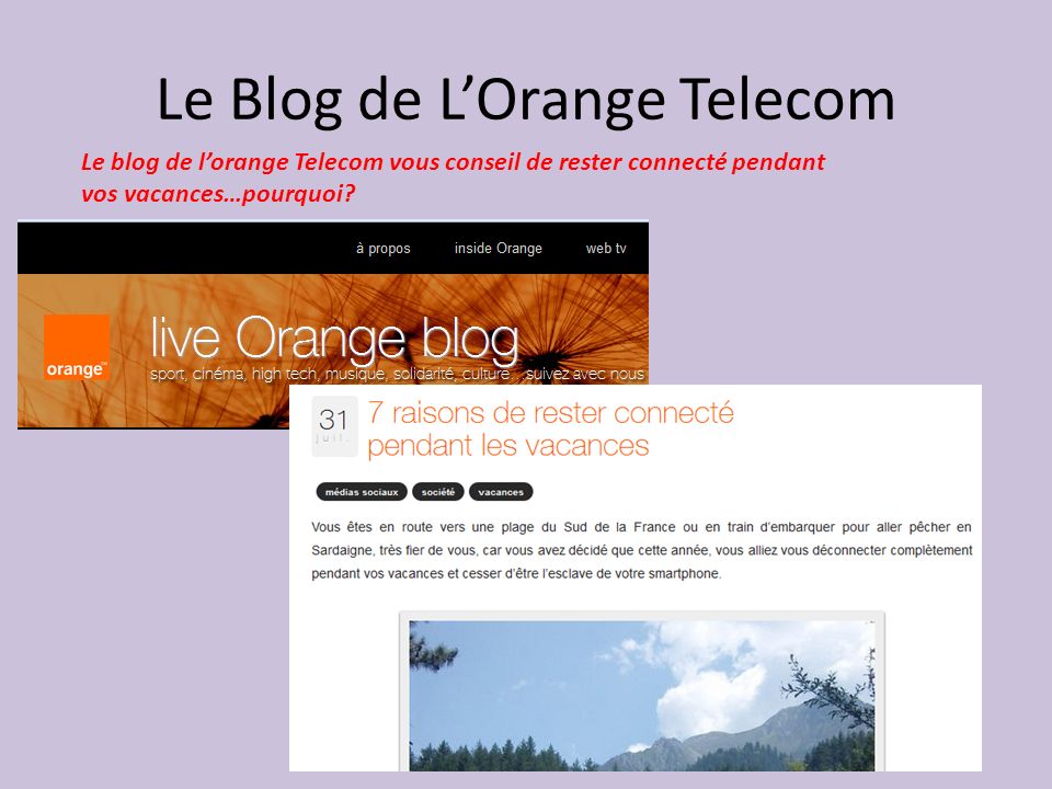 Le Blog de L’Orange Telecom