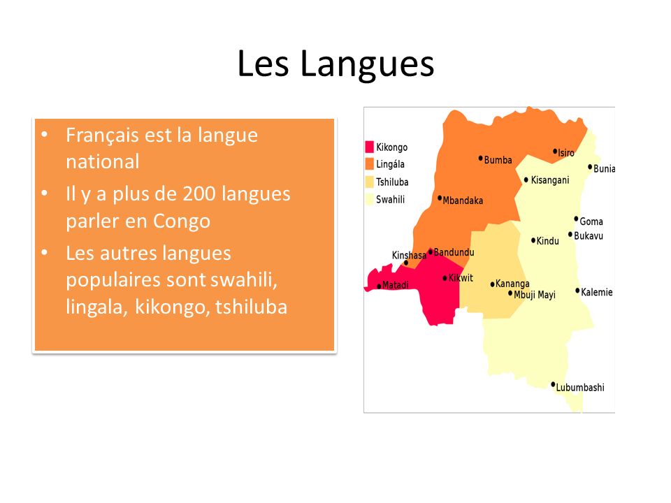 Les Langues Français est la langue national