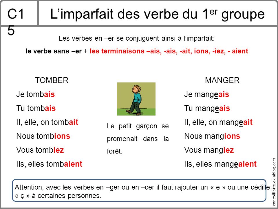 Les verbes du 1 groupe