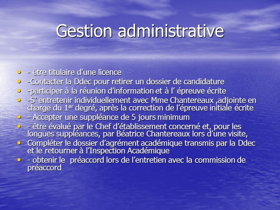 Gestion administrative