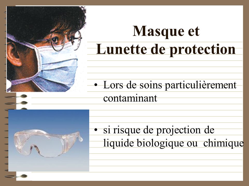 Masque et Lunette de protection