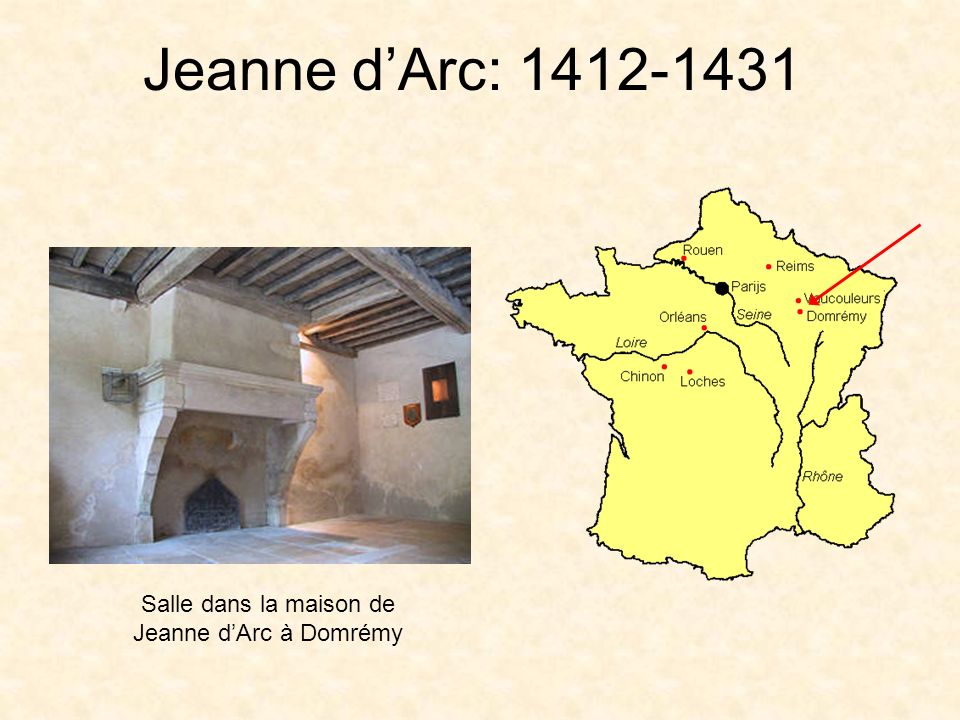 Salle dans la maison de Jeanne d’Arc à Domrémy
