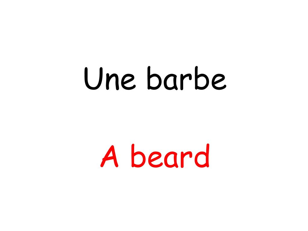 Une barbe A beard