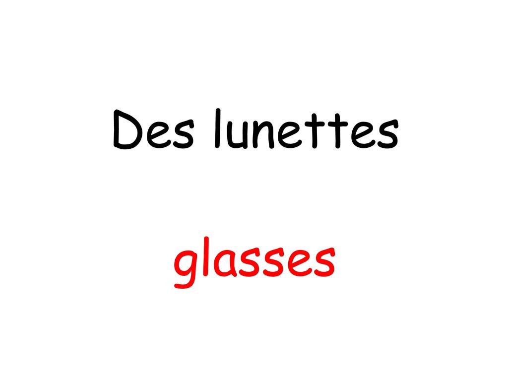 Des lunettes glasses