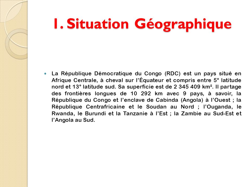 1. Situation Géographique