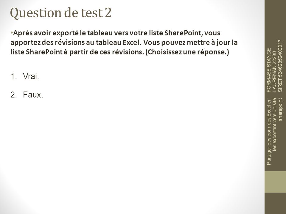 Question de test 2