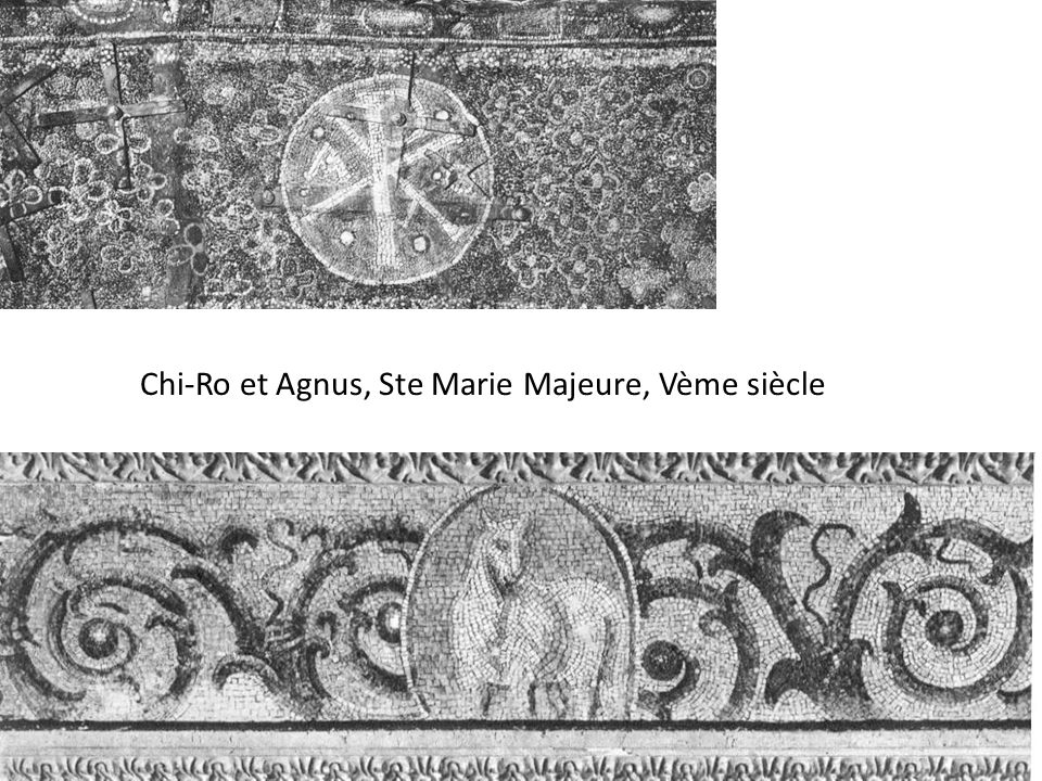 Chi-Ro et Agnus, Ste Marie Majeure, Vème siècle