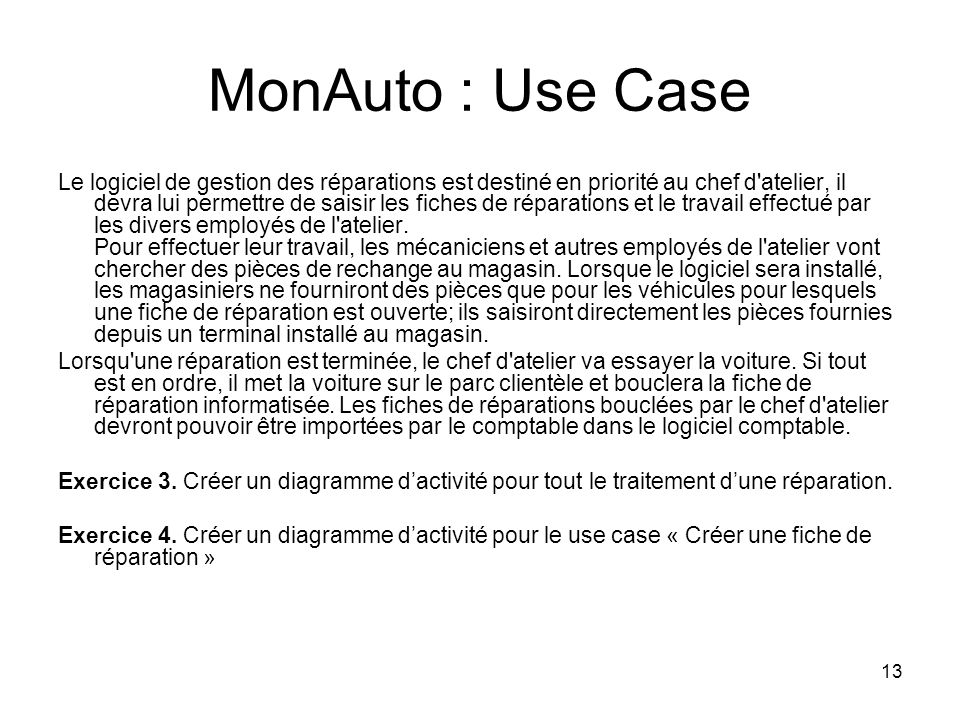 MonAuto : Use Case