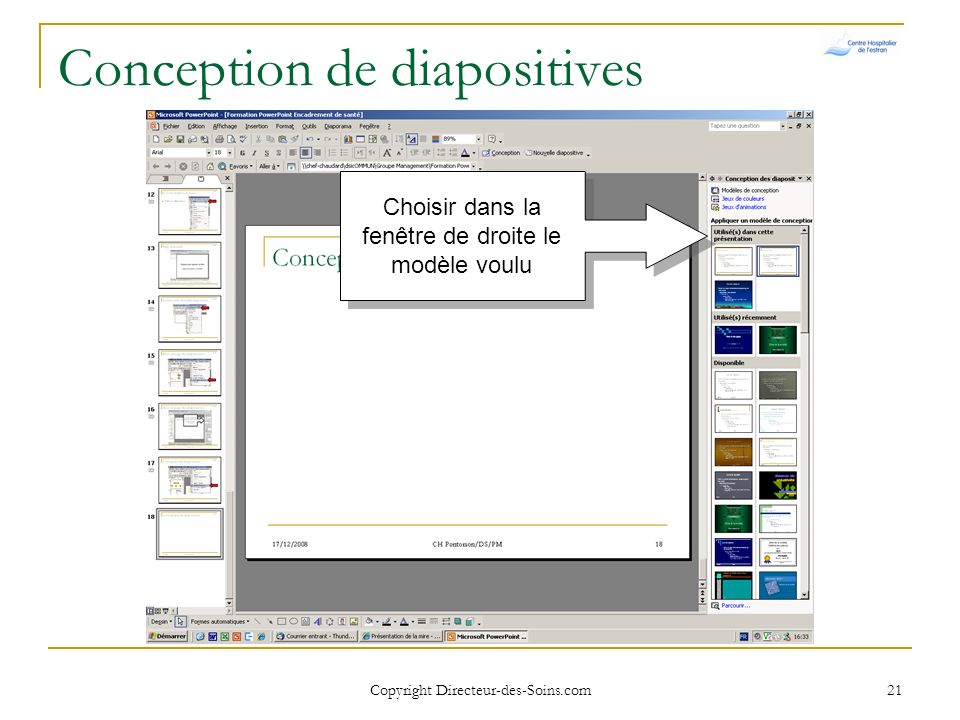 Conception de diapositives