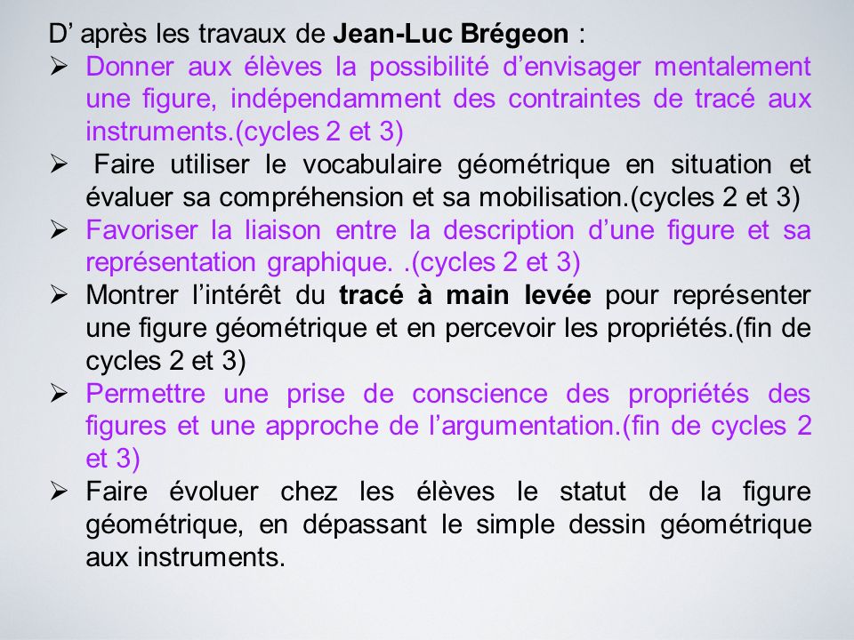D’ après les travaux de Jean-Luc Brégeon :