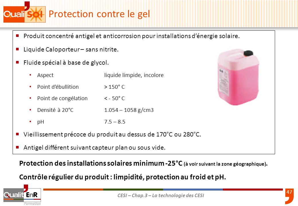 Protection contre le gel