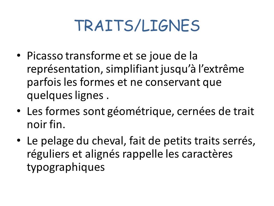 TRAITS/LIGNES