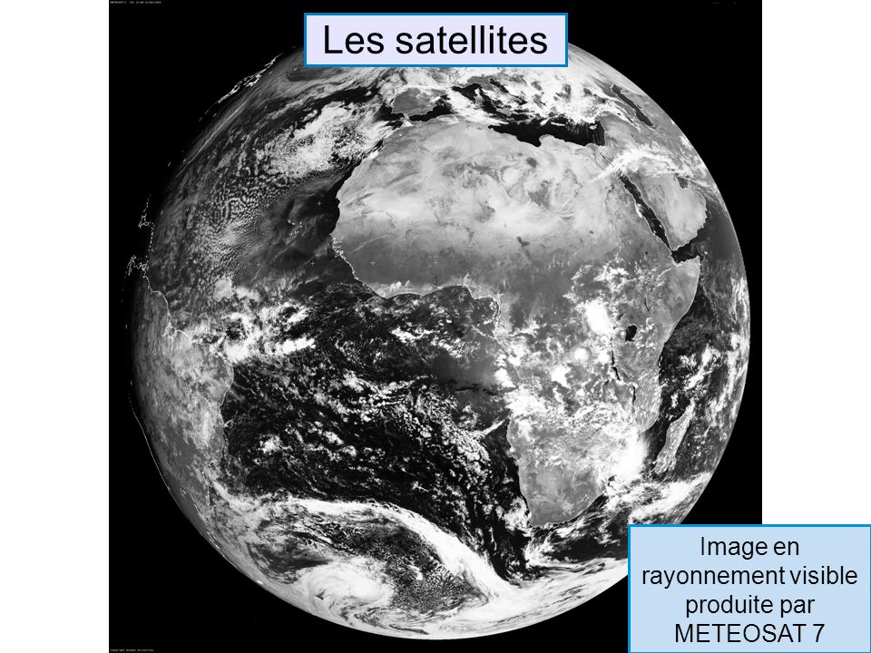 Image en rayonnement visible produite par METEOSAT 7