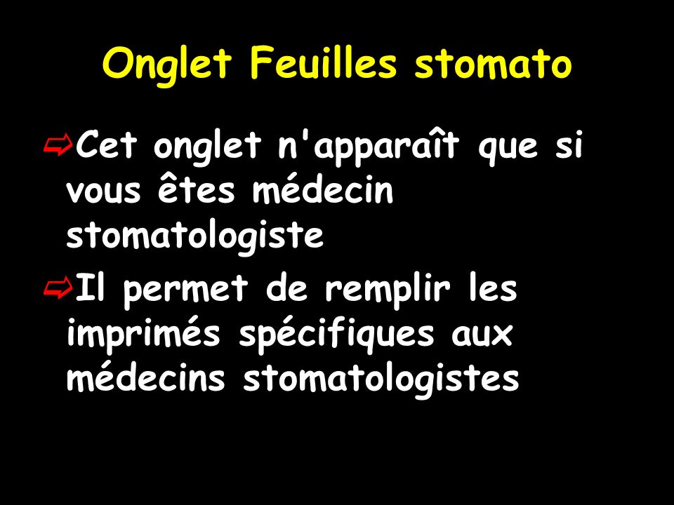 Onglet Feuilles stomato