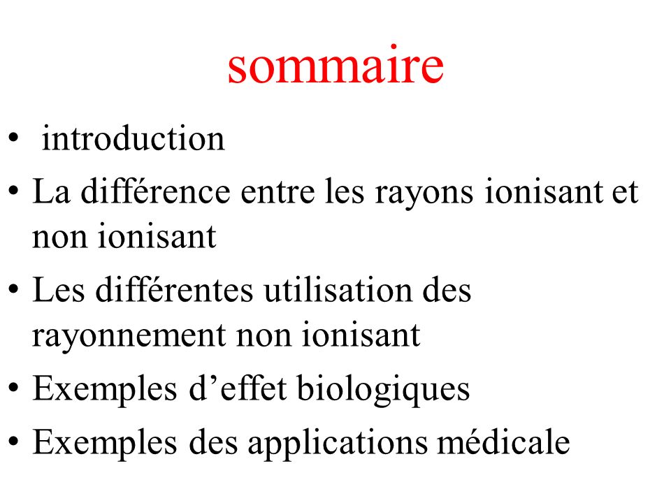 sommaire introduction
