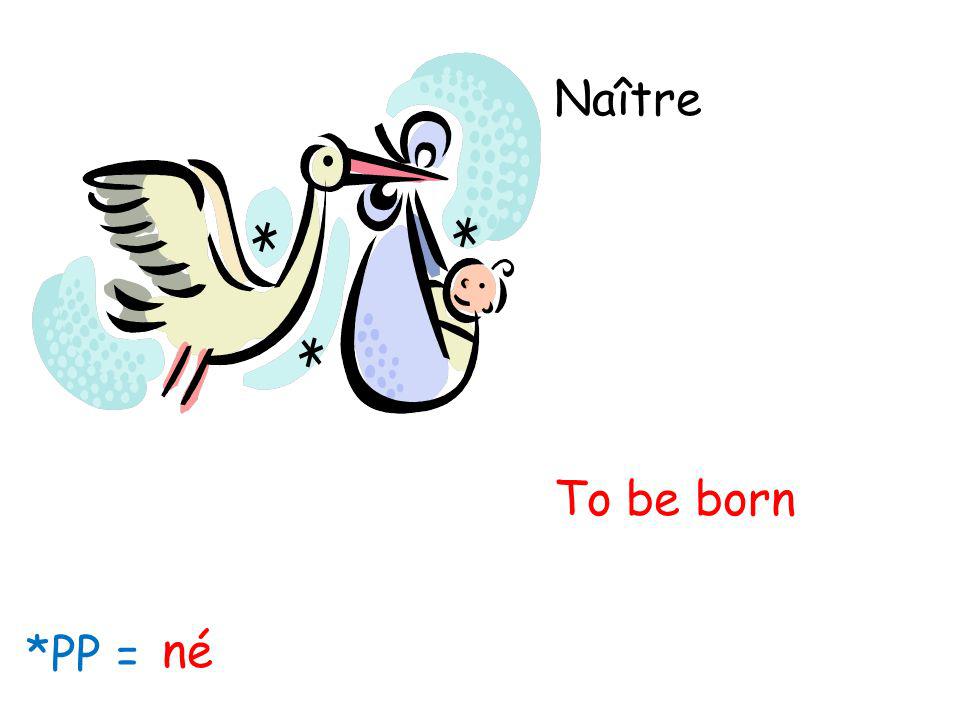 Naître To be born *PP = né
