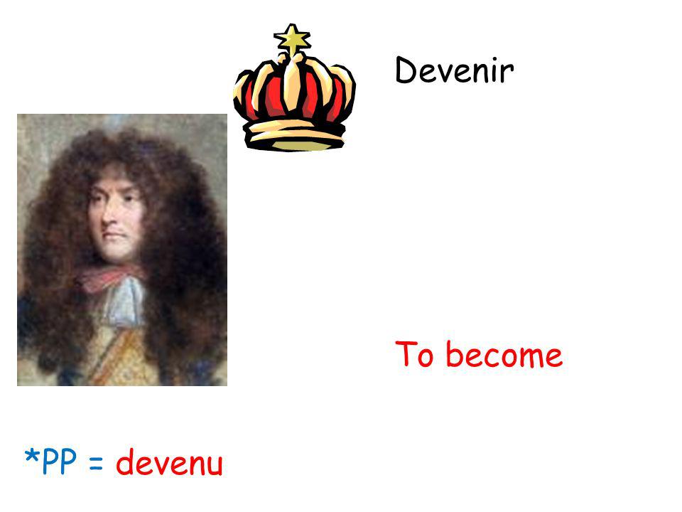 Devenir To become *PP = devenu