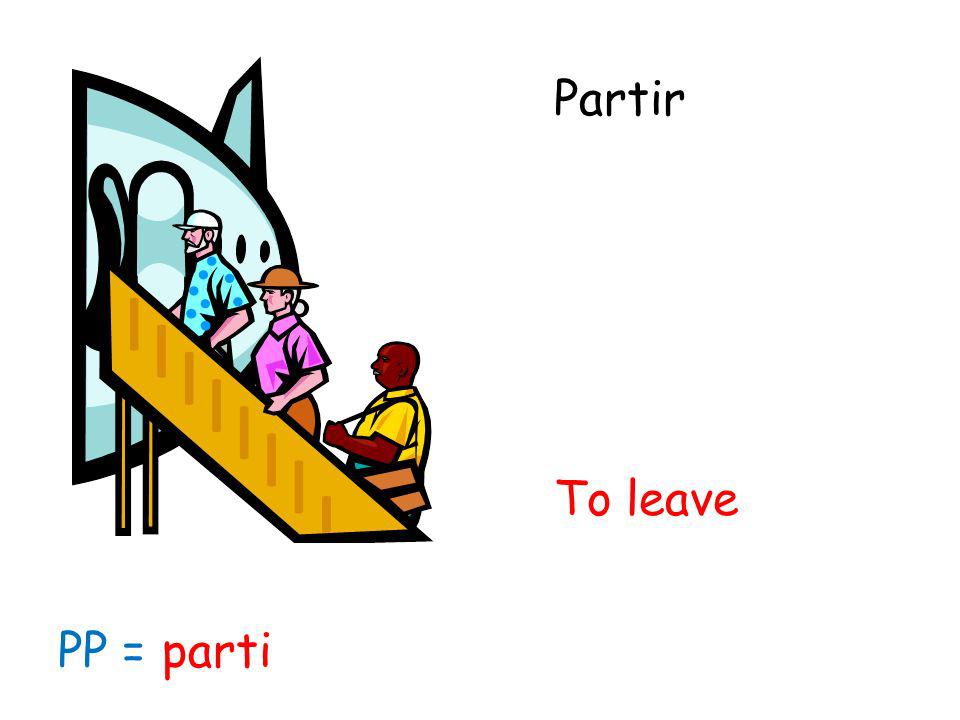 Partir To leave PP = parti