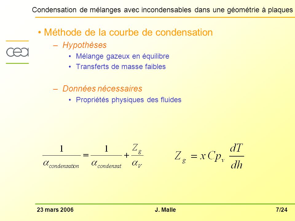 Méthode de la courbe de condensation