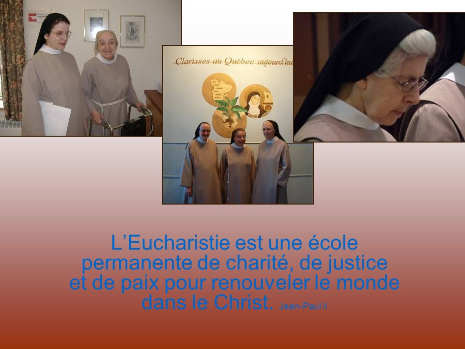 L’Eucharistie est une école permanente de charité, de justice