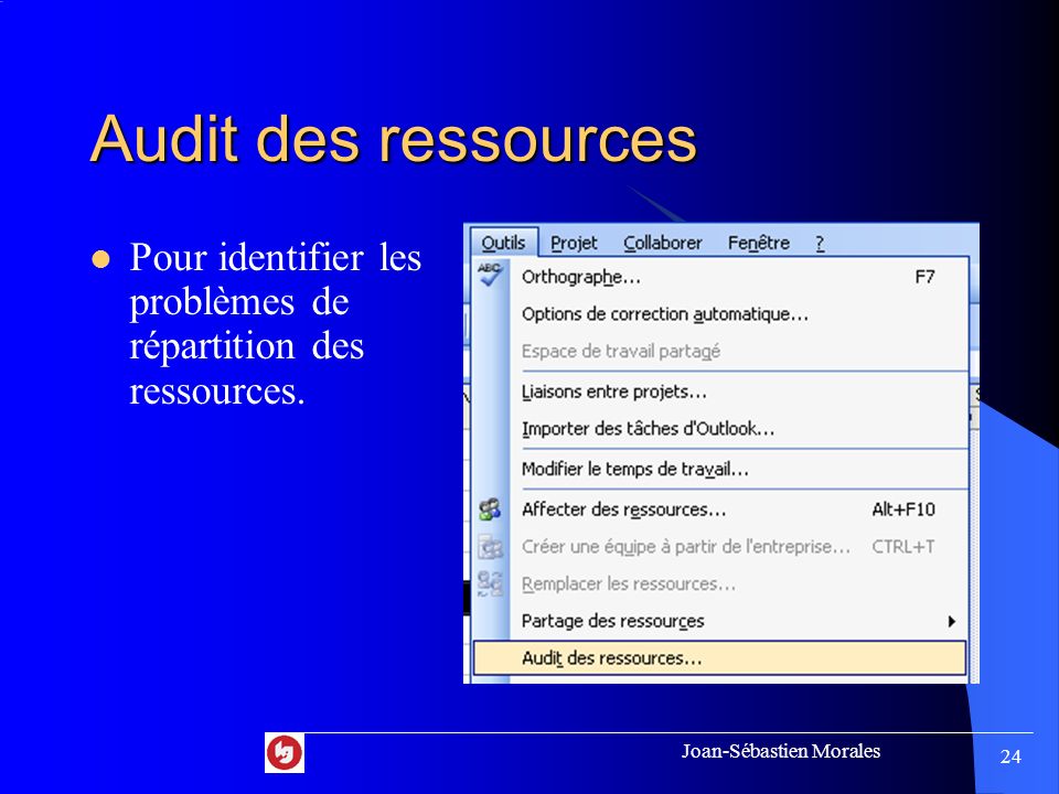 Audit des ressources Pour identifier les problèmes de répartition des ressources.