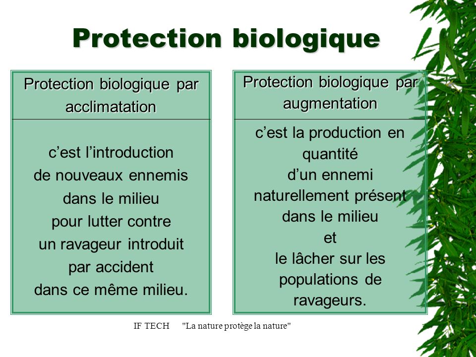 Protection biologique
